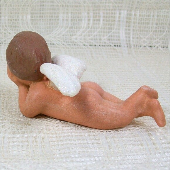 Handmade Ceramic Cherub Angel Statue, Ceramic Angel Figurine, Angel Decor - Picture 4 of 6